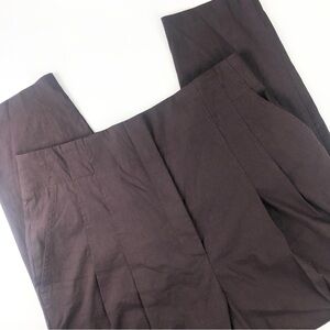 ALC Davon Pant in Medjool Linen Tapered High Waist Size 12 Brown